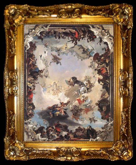 framed  Giambattista Tiepolo Allegory of the Planets and Continents, ta009-2
